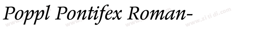 Poppl Pontifex Roman字体转换